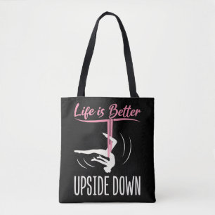 Life is Better Upside Down Aerial Yoga Tote Bag