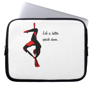 Life is better upside down - silks laptop sleeve