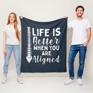 Life is Better When Aligned Chiropractor Fleece Blanket
