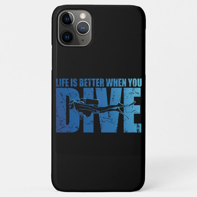 Life Is Better When You Dive - Scuba Diving Case-Mate iPhone Case (Back)
