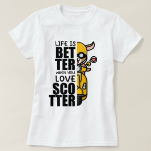 "Life Is Better When You Love Scooter" – Cute Goat T-Shirt