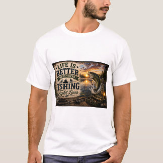 Life Is Better When You’re Fishing – Bass Design T-Shirt