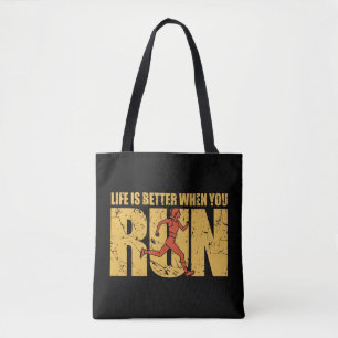 Life Is Better When You Run - Runner Girl Tote Bag