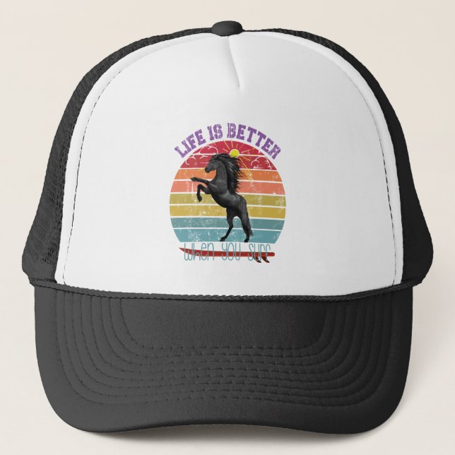 Life Is Better When You Surf Trucker Hat (Front)