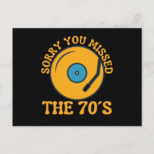 Life Is Better With 70s Music Seventies Postcard (Front)