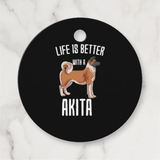 Life Is Better With A Akita Favour Tags