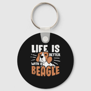 Life Is Better With A Beagle Dog Key Ring