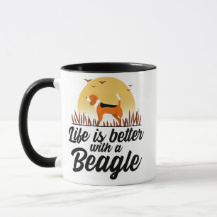Life Is Better With a Beagle Sunset Design Mug