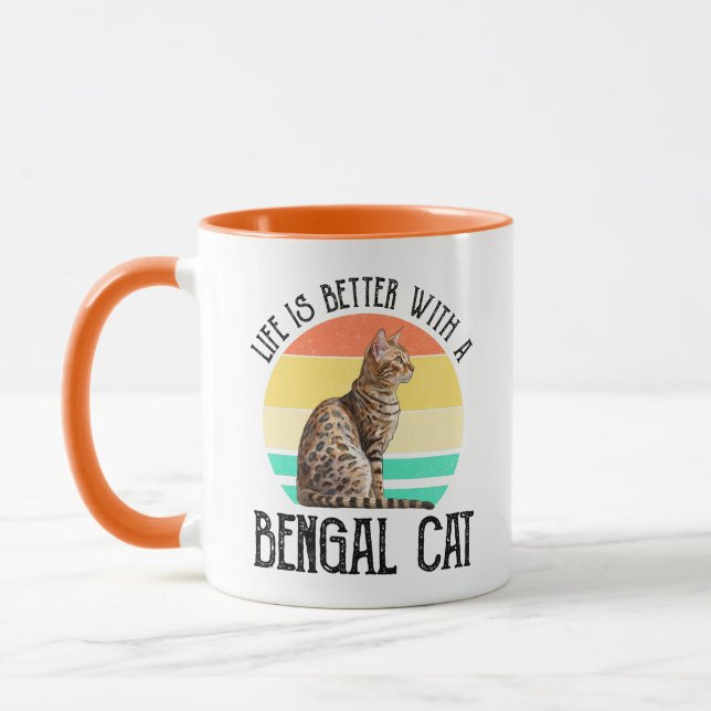 Life Is Better With A Bengal Cat Mug (Left)