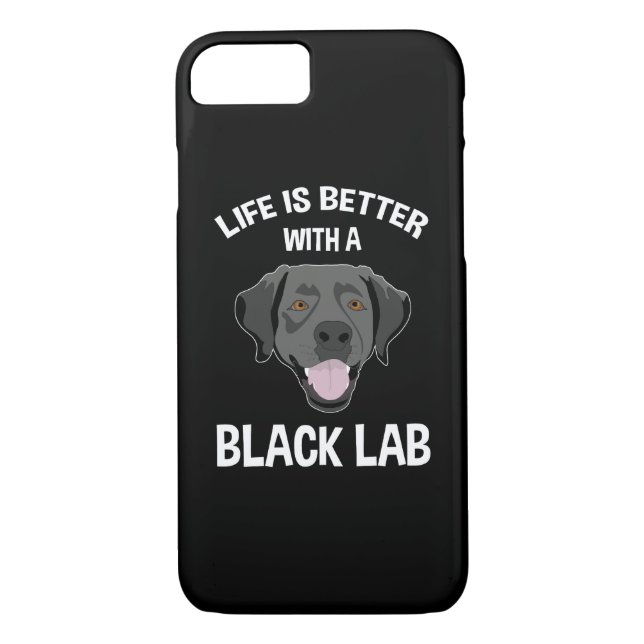 Life Is Better With A Black Lab Case-Mate iPhone Case (Back)