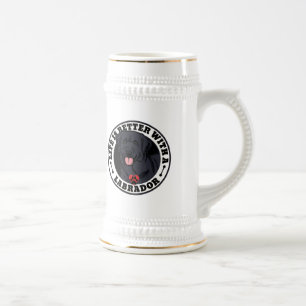 Life Is Better With A Black Labrador Dog Breed Beer Stein