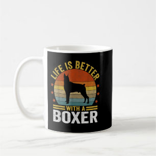 Life Is Better With A Boxer Mum Boxer Dad Retro Bo Coffee Mug