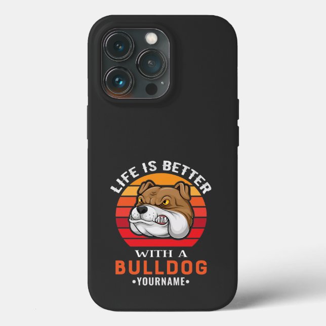 Life is Better with a Bulldog Case-Mate iPhone Case (Back)