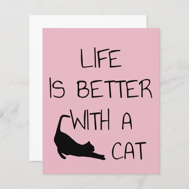Life Is Better With A Cat - Cat Lovers    (Front/Back)