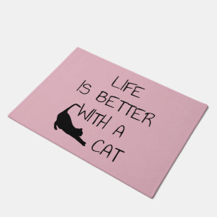 Life Is Better With A Cat - Cat Lovers Doormat