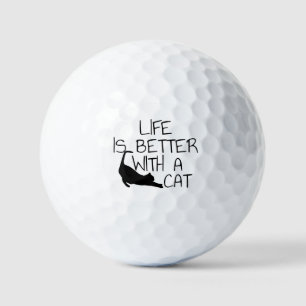 Life Is Better With A Cat Golf Balls