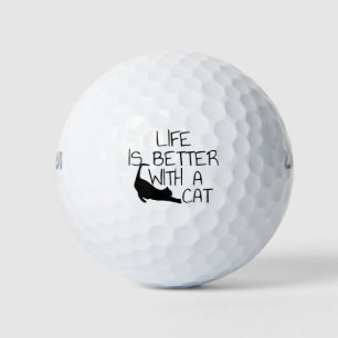 Life Is Better With A Cat Golf Balls