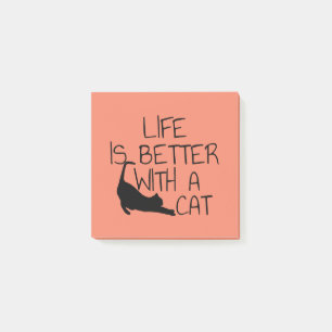 Life Is Better With A Cat  Post-it Notes