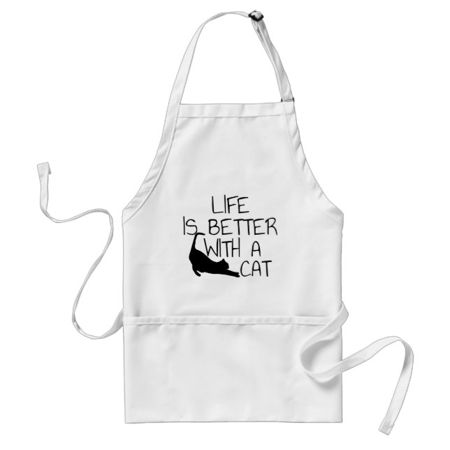 Life Is Better With A Cat  Standard Apron (Front)