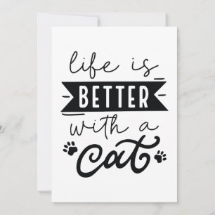 Life Is Better With A Cat Thank You Card