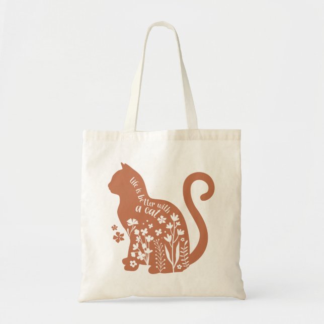 Life Is Better With A Cat Tote Bag (Front)