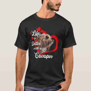 Life Is Better With A Cavapoo Dog Lovers Funny Men T-Shirt