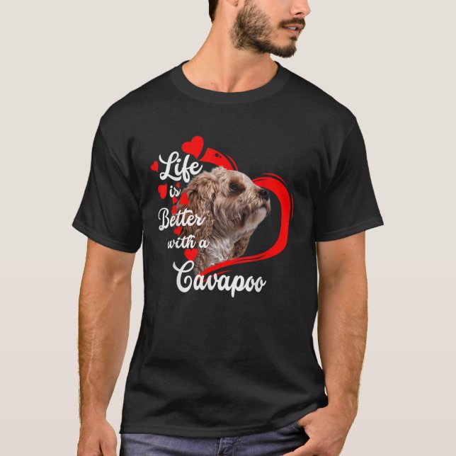 Life Is Better With A Cavapoo Dog Lovers Funny Men T-Shirt (Front)