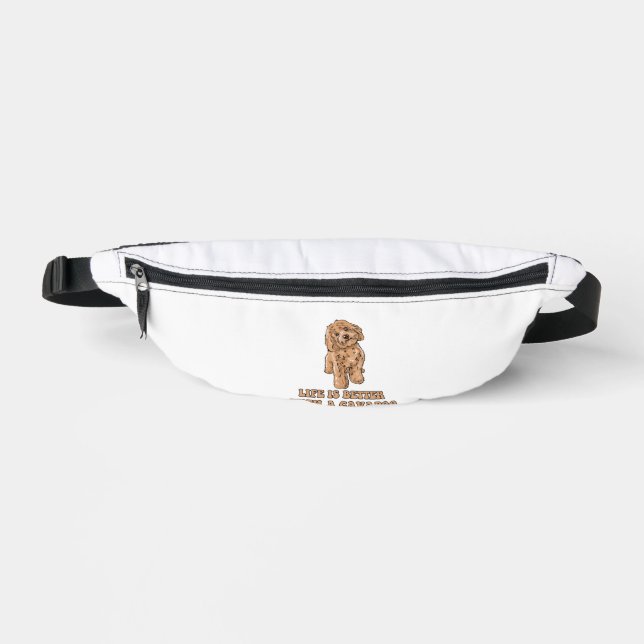 Life Is Better With A Cavapoo - Funny Dog Lover  1 Bum Bags (Front)