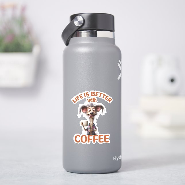 LIFE IS BETTER WITH A COFFEE, LION (HydroFlask)