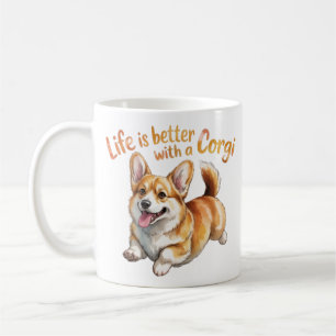 Life Is Better With A Corgi Funny Coffee Mug Corgi