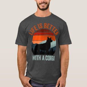 Life Is Better With A Corgi Vintage Distressed Hik T-Shirt