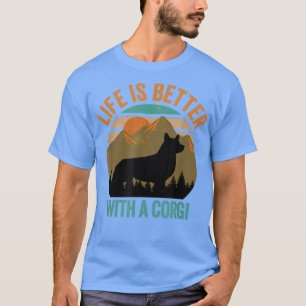 Life Is Better With A Corgi Vintage Mountains T-Shirt