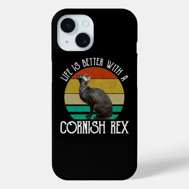 Life Is Better With A Cornish Rex Case-Mate iPhone Case (Back)