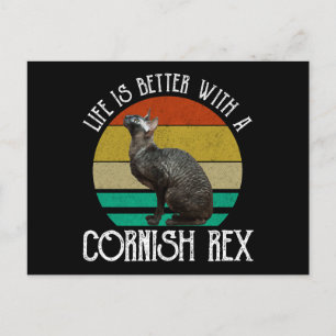 Life Is Better With A Cornish Rex Postcard
