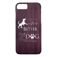 Life is better with a Dog iPhone Case - Magenta