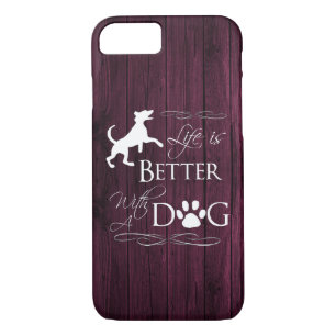 Life is better with a Dog iPhone Case - Magenta