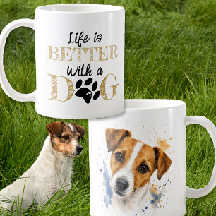 Life Is Better With a Dog Jack Russell gift Coffee Mug
