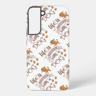 Life is Better With a Dog quote funny chihuahua Samsung Galaxy Case