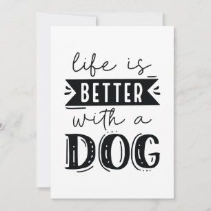 Life Is Better With A Dog Thank You Card