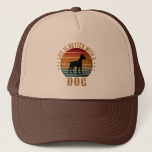 LIFE IS BETTER WITH A DOG  TRUCKER HAT
