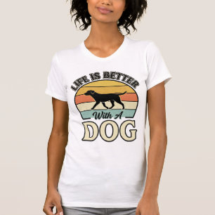 Life Is Better With A Dog Vintage Shirt Design_1