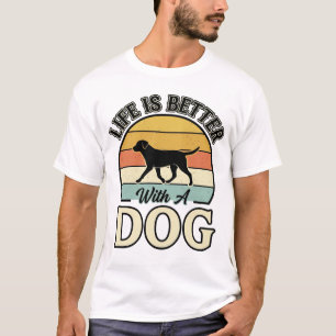Life Is Better With A Dog Vintage Shirt Design_1