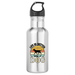 Life Is Better With A Dog Vintage Shirt Design_1 532 Ml Water Bottle