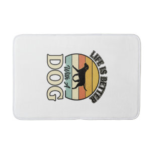 Life Is Better With A Dog Vintage Shirt Design_1 Bath Mat