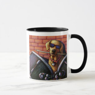 "Life is Better With a Drummer" Yellow Lab Drums Mug