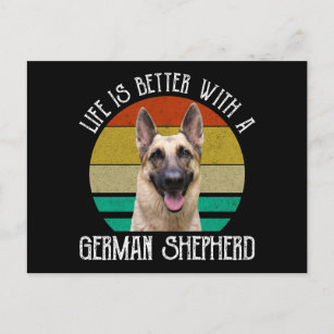 Life Is Better With A German Shepherd Postcard