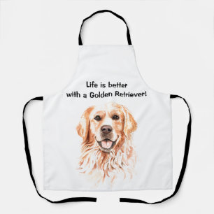 Life is Better with a Golden Retriever Apron