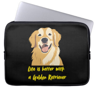 Life Is Better With a Golden Retriever – Dog Lover Laptop Sleeve