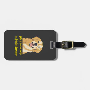 Life Is Better With a Golden Retriever � Dog Lover Luggage Tag