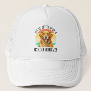 Life Is Better With A Golden Retriever Trucker Hat